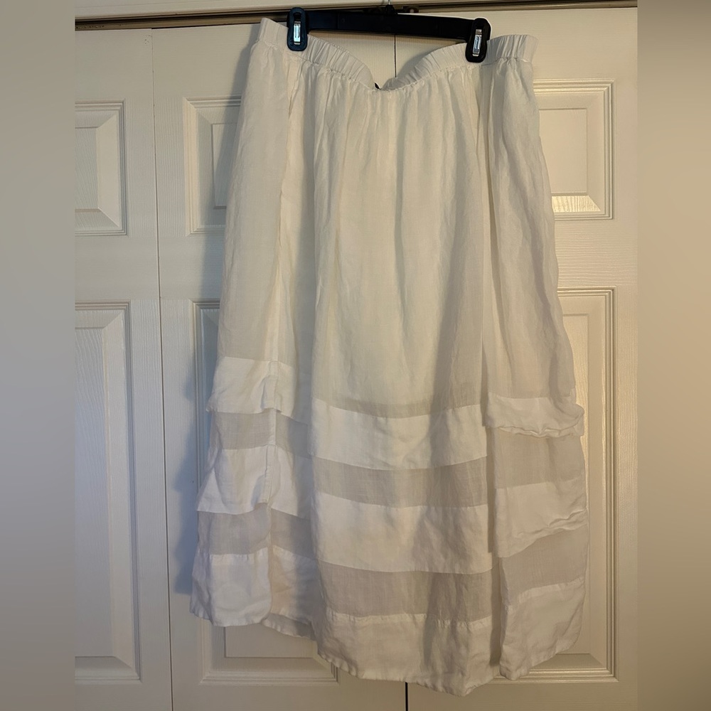 J Crew Tiered Cotton Maxi Skirt